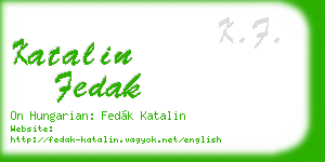 katalin fedak business card