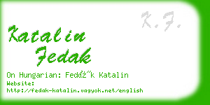 katalin fedak business card